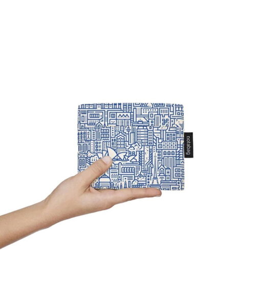 Notabag Hello World | Raw Blue | Veske og Sekk i Ett - Bilde 2