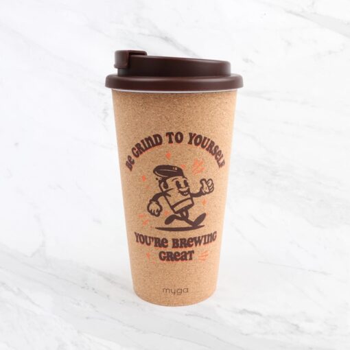 Kule kaffekopper i kork med doble vegger - Bilde 3