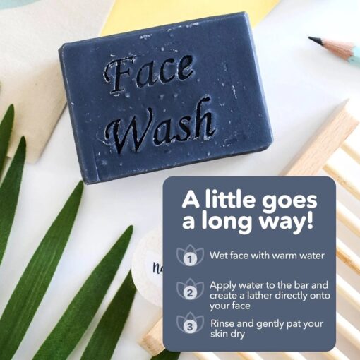 Face Wash med Aktivt Kull for Mild Eksfoliering (75g) - Bilde 3