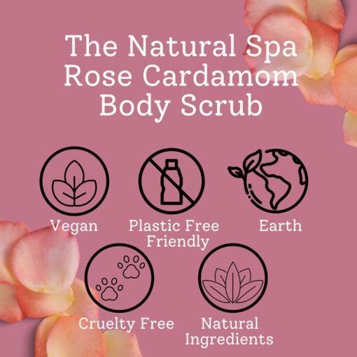 Naturlig Kroppsskrubb med Rose og Kardemomme (75g) - Bilde 2